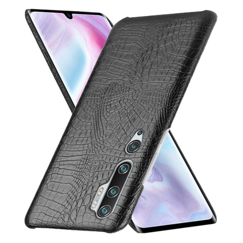 Deksel for Xiaomi Mi Note 10 / 10 Pro Svart Krokodillehudstil