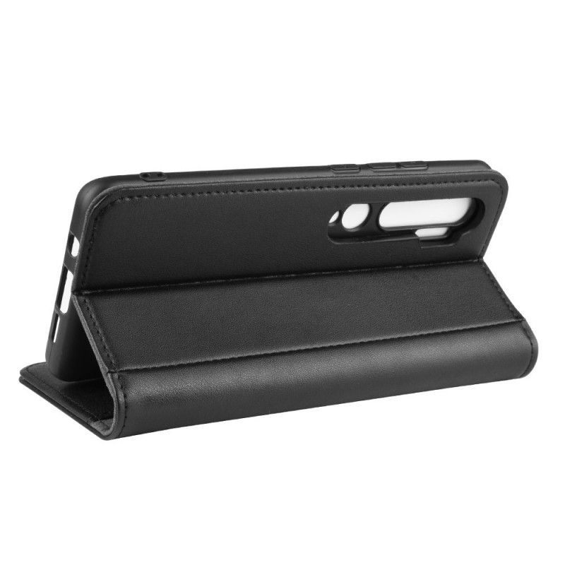 Folio Deksel for Xiaomi Mi Note 10 / 10 Pro Svart Delt Skinn