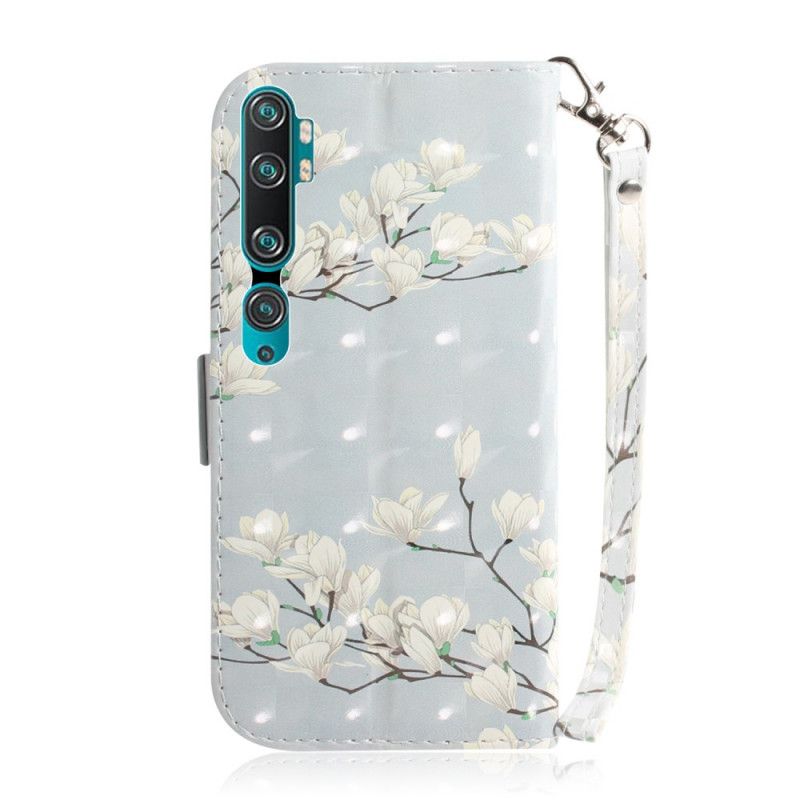 Folio Deksel Xiaomi Mi Note 10 / 10 Pro Blomstrende Tre Med Tanga