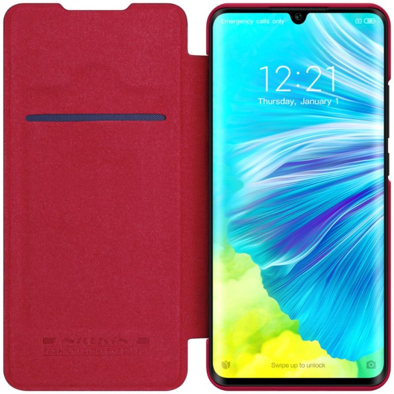 Folio Deksel Xiaomi Mi Note 10 / 10 Pro Rød Nillkin Qin-Serien