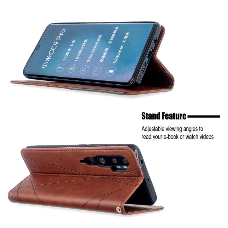 Folio Deksel Xiaomi Mi Note 10 / 10 Pro Svart Artiststil Anti-fall