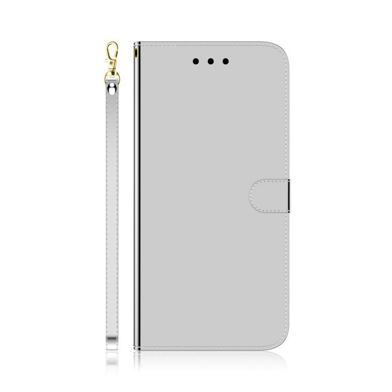 Folio Deksel Xiaomi Mi Note 10 / 10 Pro Svart Speilovertrekk I Imitert Skinn
