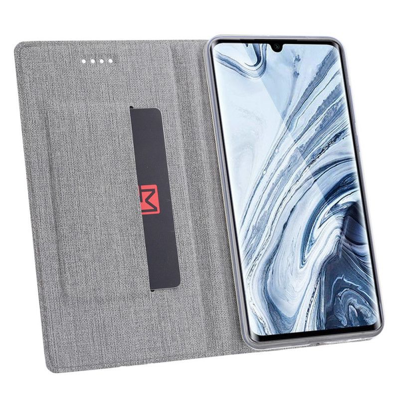 Folio Deksel Xiaomi Mi Note 10 / 10 Pro Svart Strukturert Anti-fall