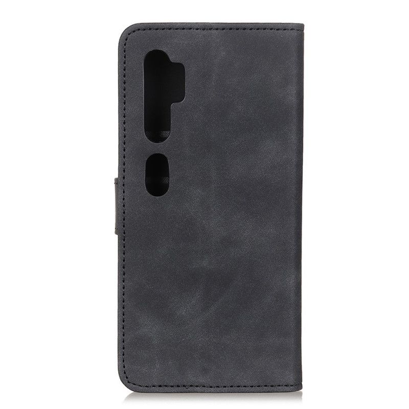 Folio Deksel Xiaomi Mi Note 10 / 10 Pro Svart Vintage Khazneh Skinn Effekt Matt