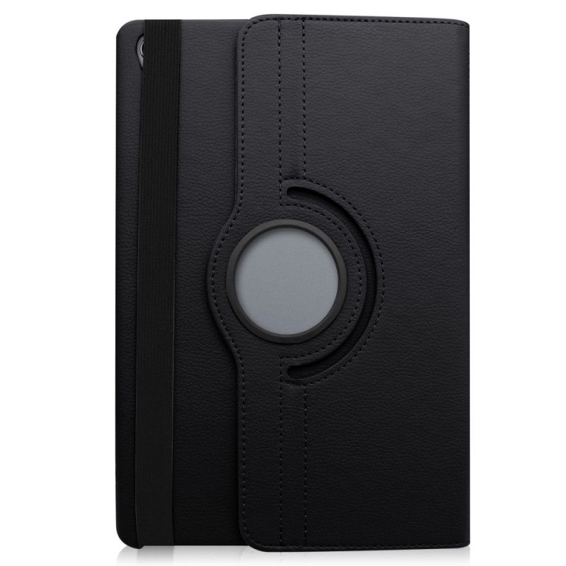 Folio Deksel Huawei MediaPad M6 10.8'' Svart 360 ° Roterbart Lychee-Imitert Skinn