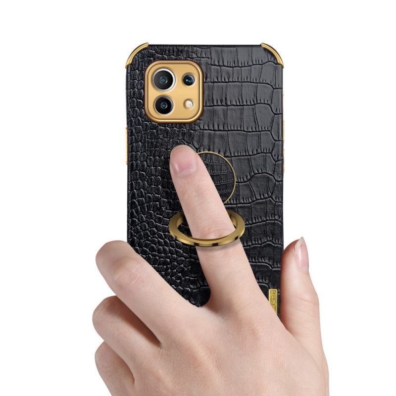 Deksel for Xiaomi Mi 11 Svart Krokodillehudeffekt X-Case