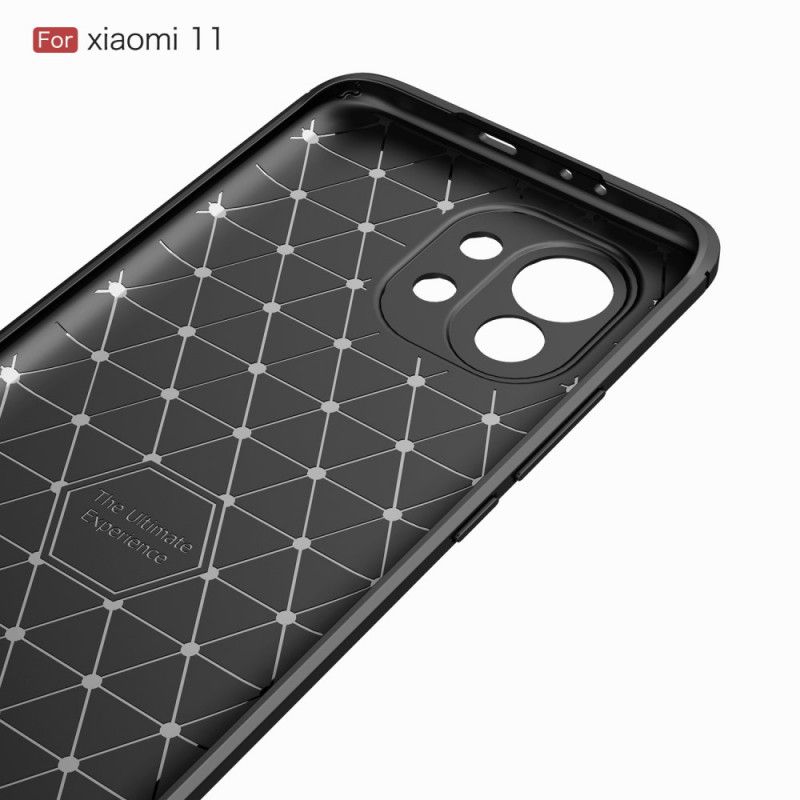 Deksel Xiaomi Mi 11 Svart Børstet Karbonfiber