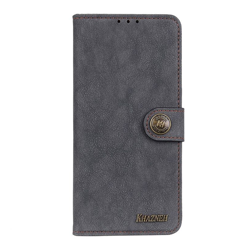 Folio Deksel for Xiaomi Mi 11 Svart Retro Khazneh Delt Skinn