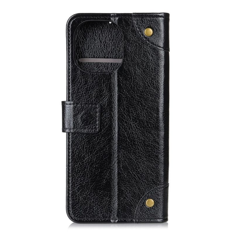 Folio Deksel for Xiaomi Mi 11 Svart Vintage Nagler I Nappaskinnstil