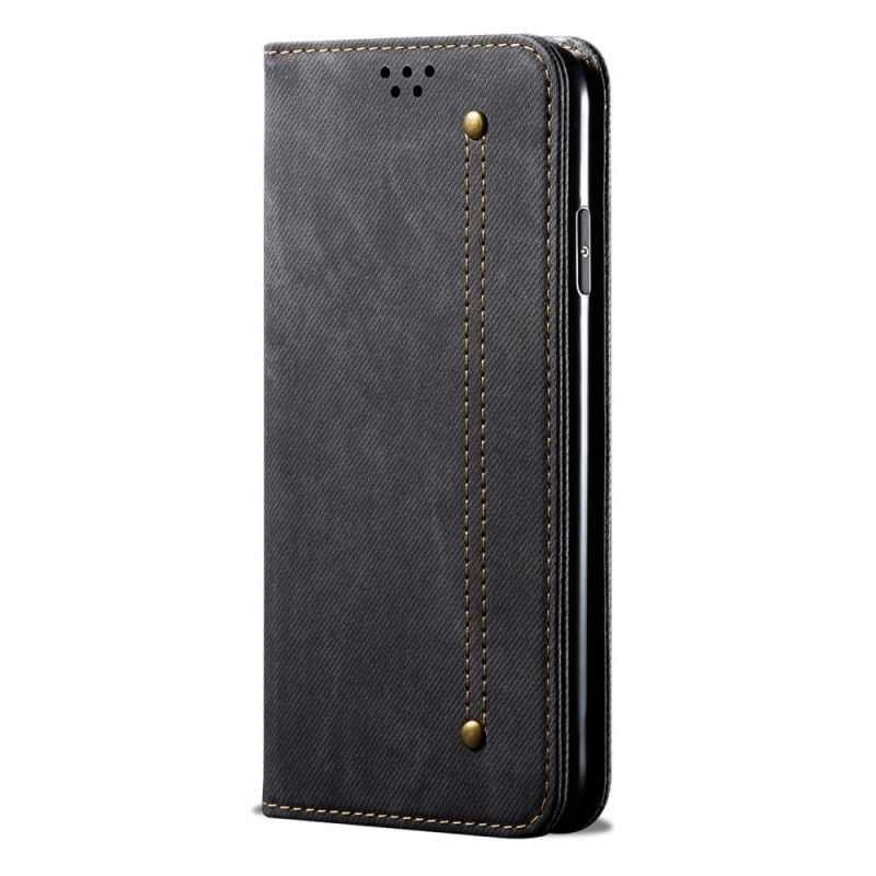 Folio Deksel Xiaomi Mi 11 Svart Jeansstoff Anti-fall