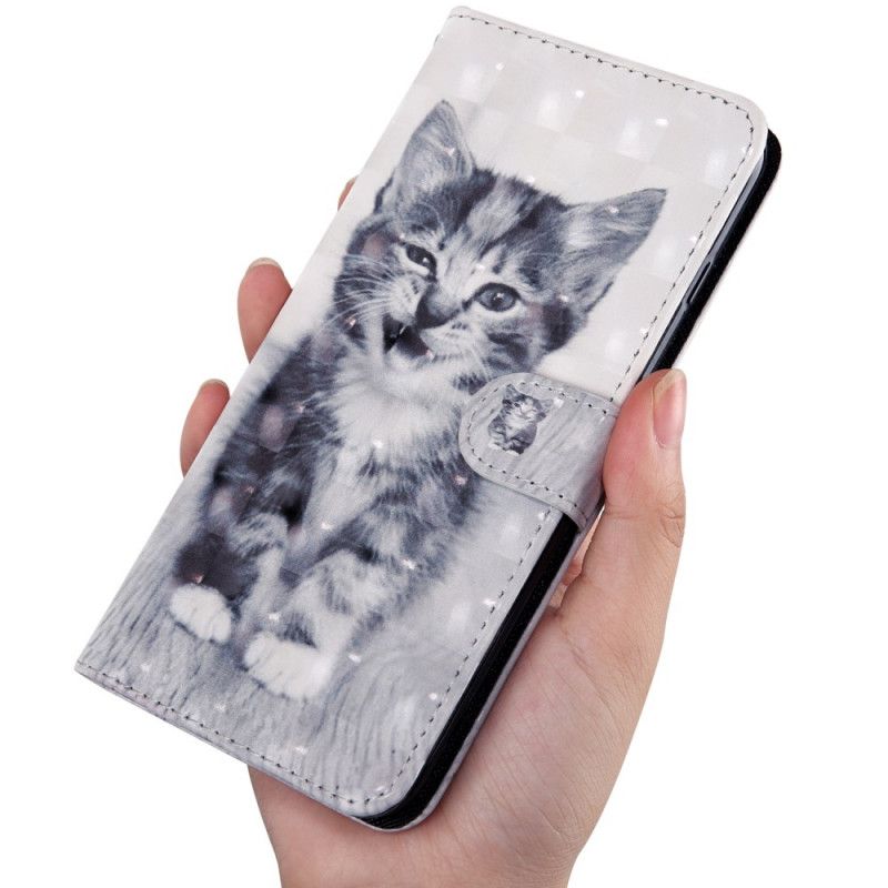 Folio Deksel Google Pixel 6 Black And White Cat Beskyttelse Deksel