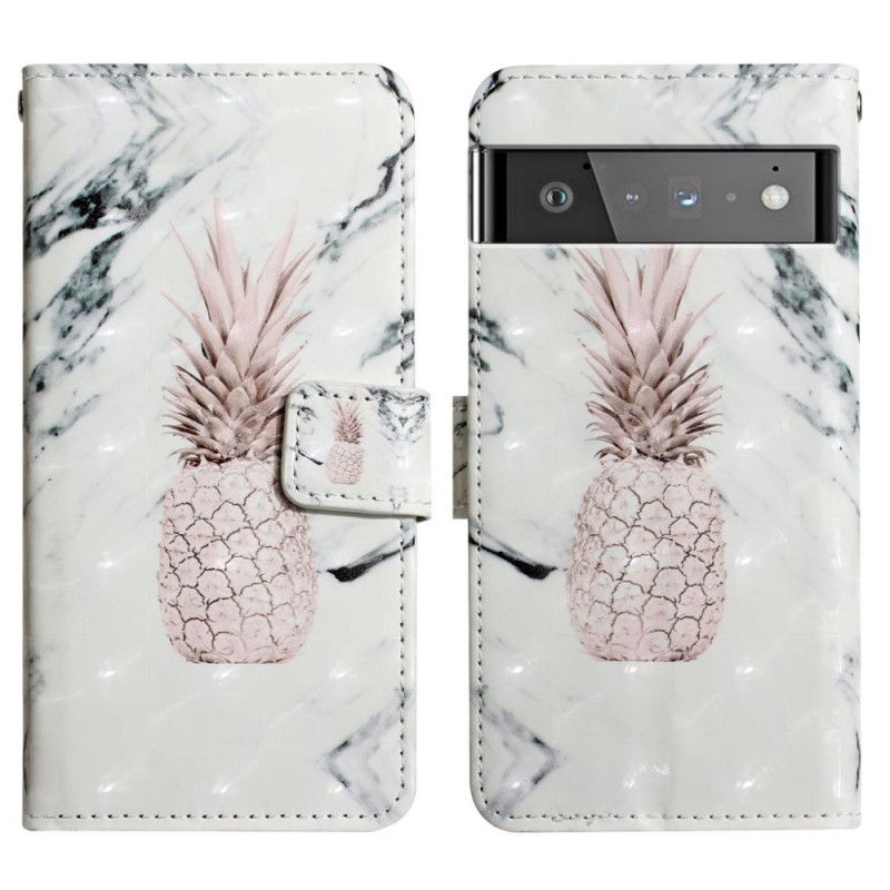 Folio Deksel Google Pixel 6 Lett Flekk Ananas