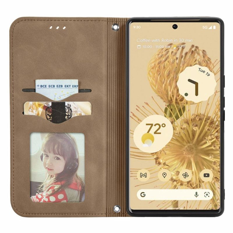 Folio Deksel Google Pixel 6 Skin-touch Vintage Design Beskyttelse Deksel