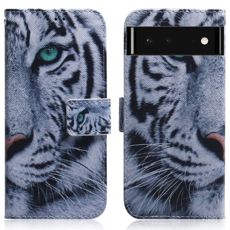 Folio Deksel Google Pixel 6 Tiger Face