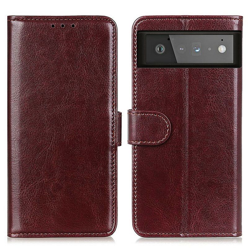 Lærdeksel Folio Deksel Google Pixel 6 Faux Leather Finesse