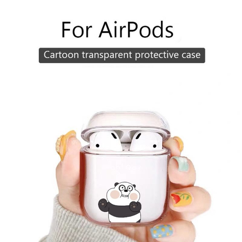 Deksel AirPods Hvit Gjennomsiktig Silikon Dyreserie