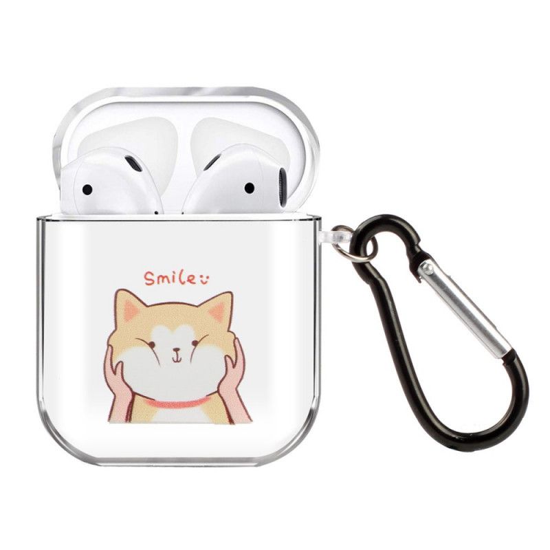 Deksel AirPods Hvit Gjennomsiktig Silikon Katt-Serie