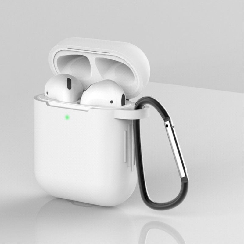 Deksel AirPods Svart Designfarger Med Karabinkrok