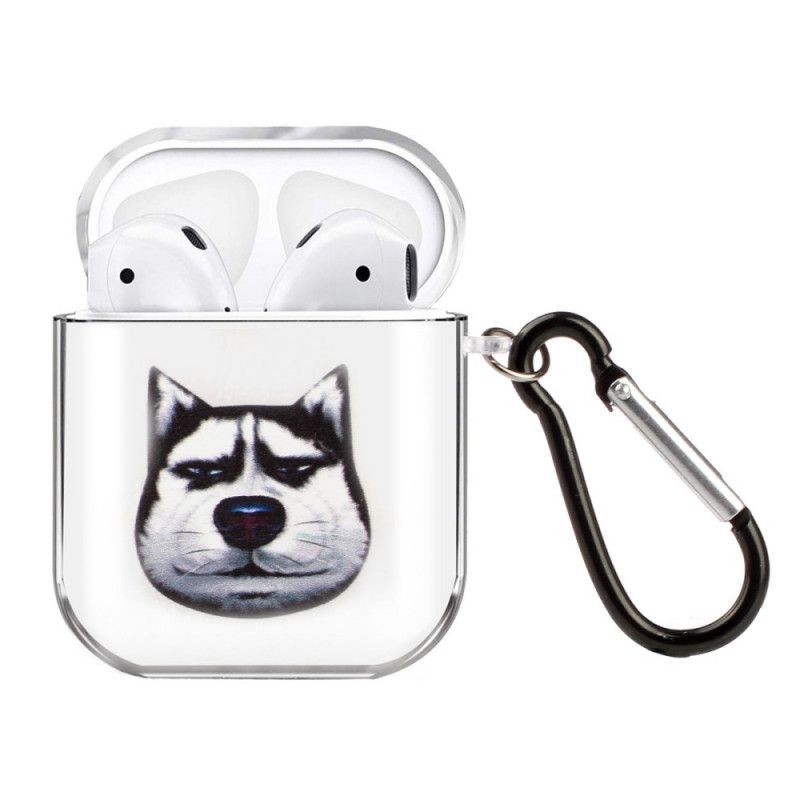 Deksel AirPods Svart Gjennomsiktig Silikonhundserie