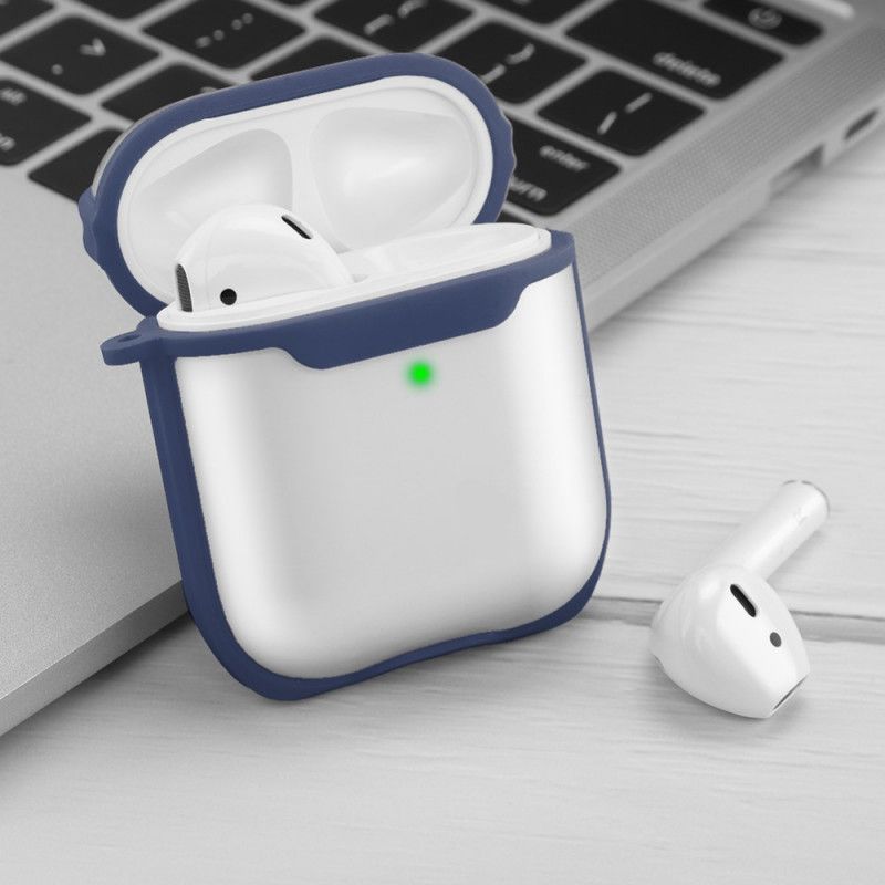 Deksel AirPods Svart Mobildeksel Gjennomsiktig Frostet