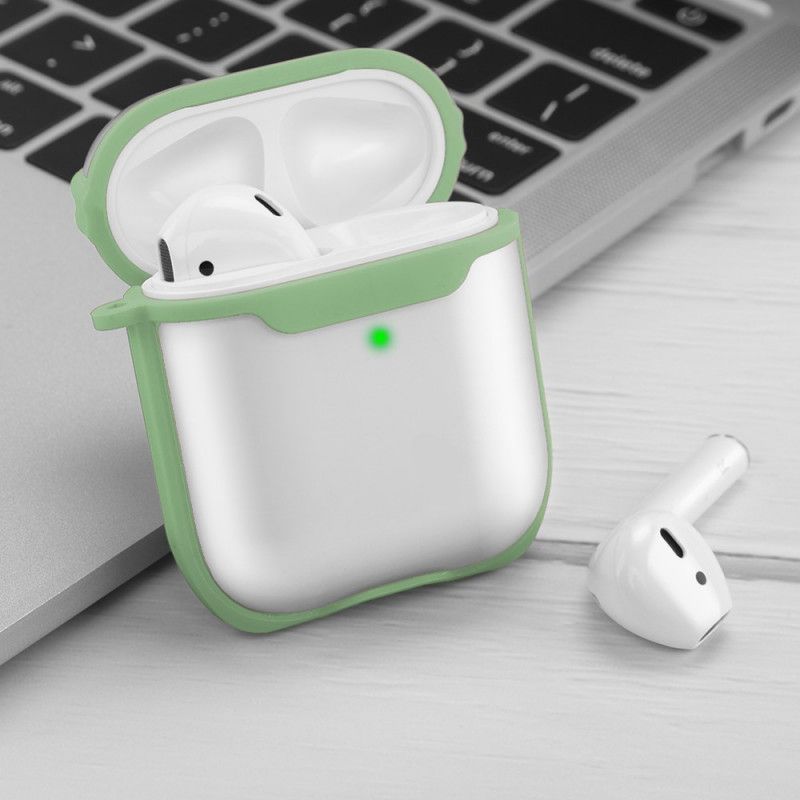 Deksel AirPods Svart Mobildeksel Gjennomsiktig Frostet