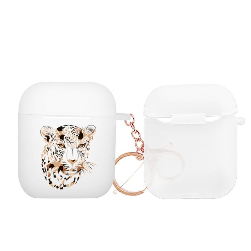 Deksel for AirPods Grønn Leopard-Serien Nxe Med Karabinkrok