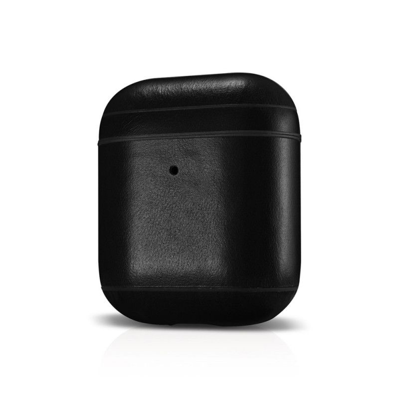 Deksel for AirPods Svart Ekte Icarer Lær