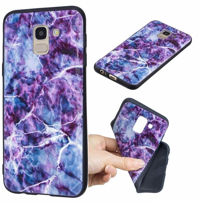 Deksel for Samsung Galaxy J6 Lilla Marmor