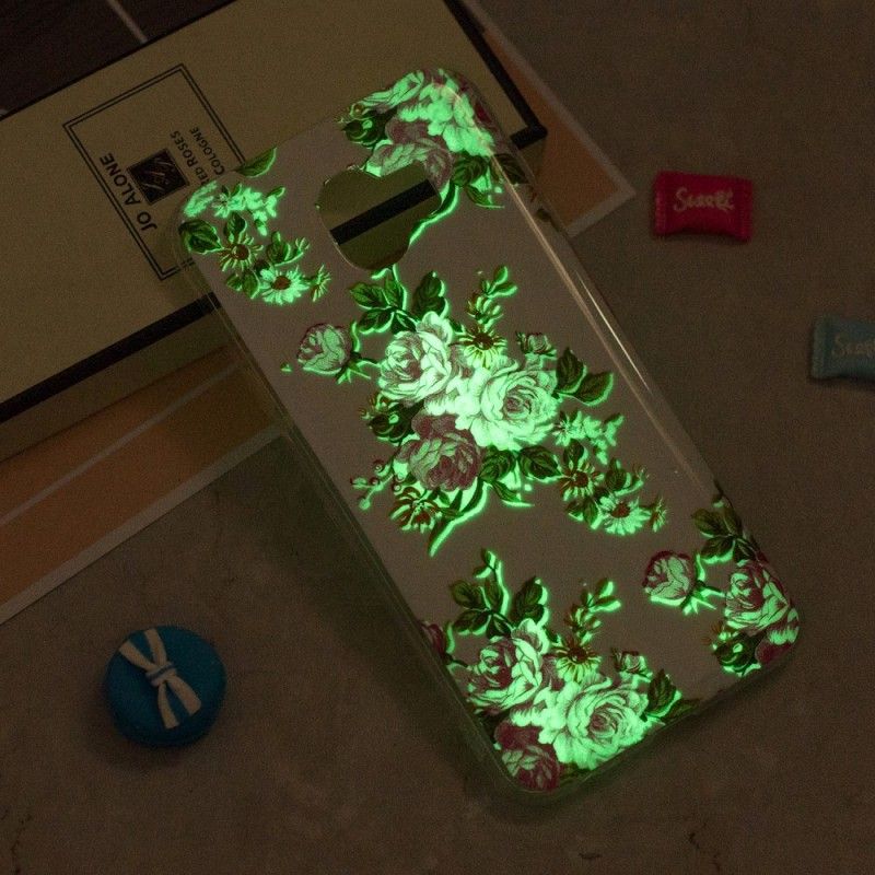 Deksel Samsung Galaxy J6 Fluorescerende Frihetsblomster