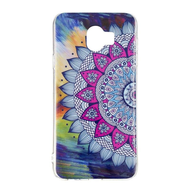 Deksel Samsung Galaxy J6 Mobildeksel Fluorescerende Mandala