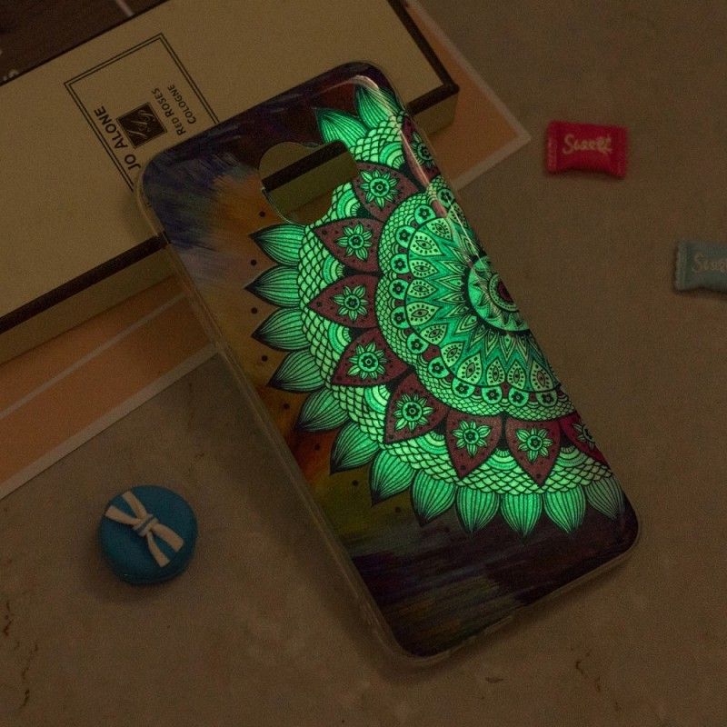 Deksel Samsung Galaxy J6 Mobildeksel Fluorescerende Mandala