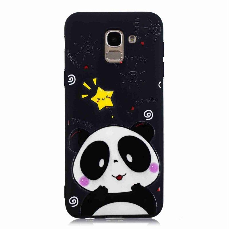Deksel Samsung Galaxy J6 Mobildeksel Panda-Stjerne
