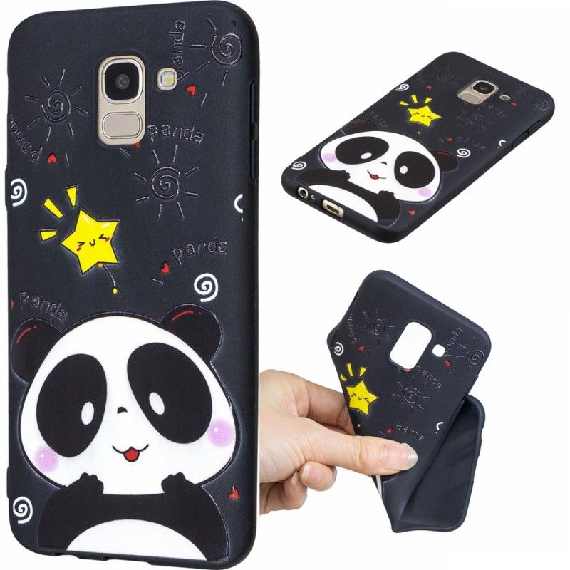 Deksel Samsung Galaxy J6 Mobildeksel Panda-Stjerne