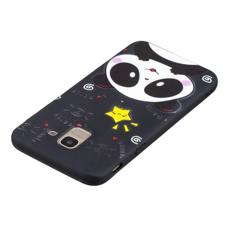 Deksel Samsung Galaxy J6 Mobildeksel Panda-Stjerne