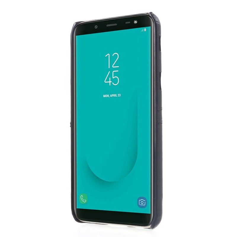 Deksel Samsung Galaxy J6 Svart Kortholder