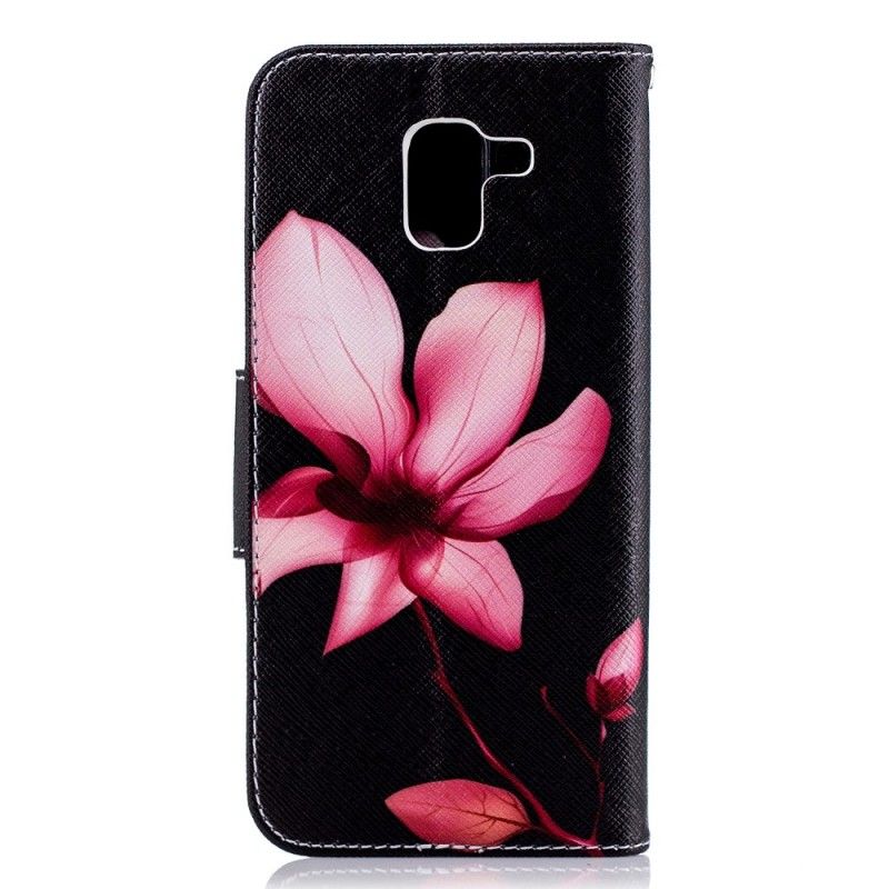 Folio Deksel for Samsung Galaxy J6 Rosa Blomst