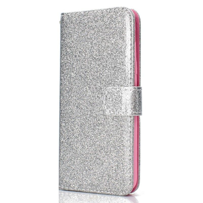 Folio Deksel Samsung Galaxy J6 Lilla Glitter