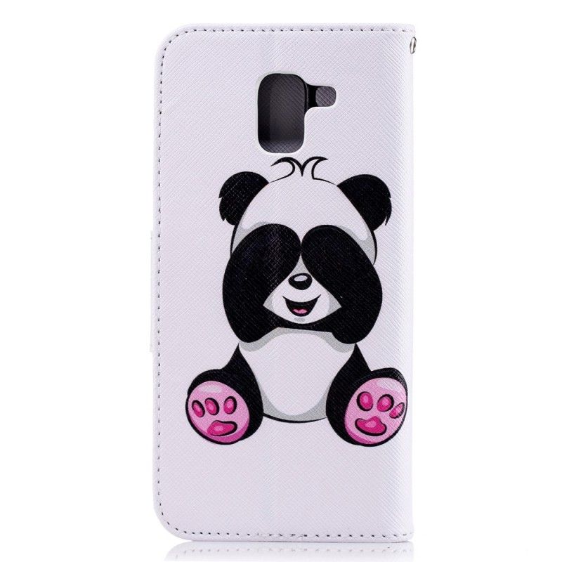 Folio Deksel Samsung Galaxy J6 Morsom Panda Anti-fall