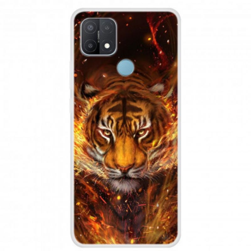 Deksel Oppo A15 Fire Tiger