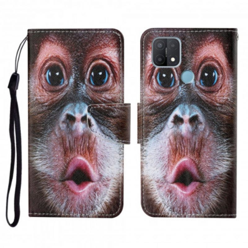 Lærdeksel Folio Deksel Oppo A15 Thong Monkey