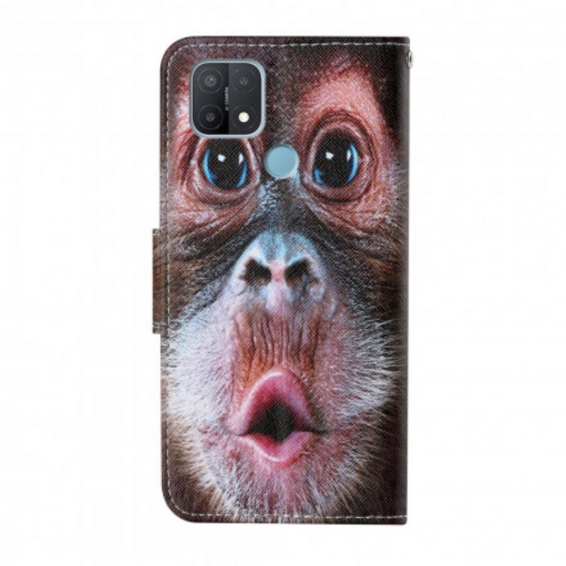 Lærdeksel Folio Deksel Oppo A15 Thong Monkey