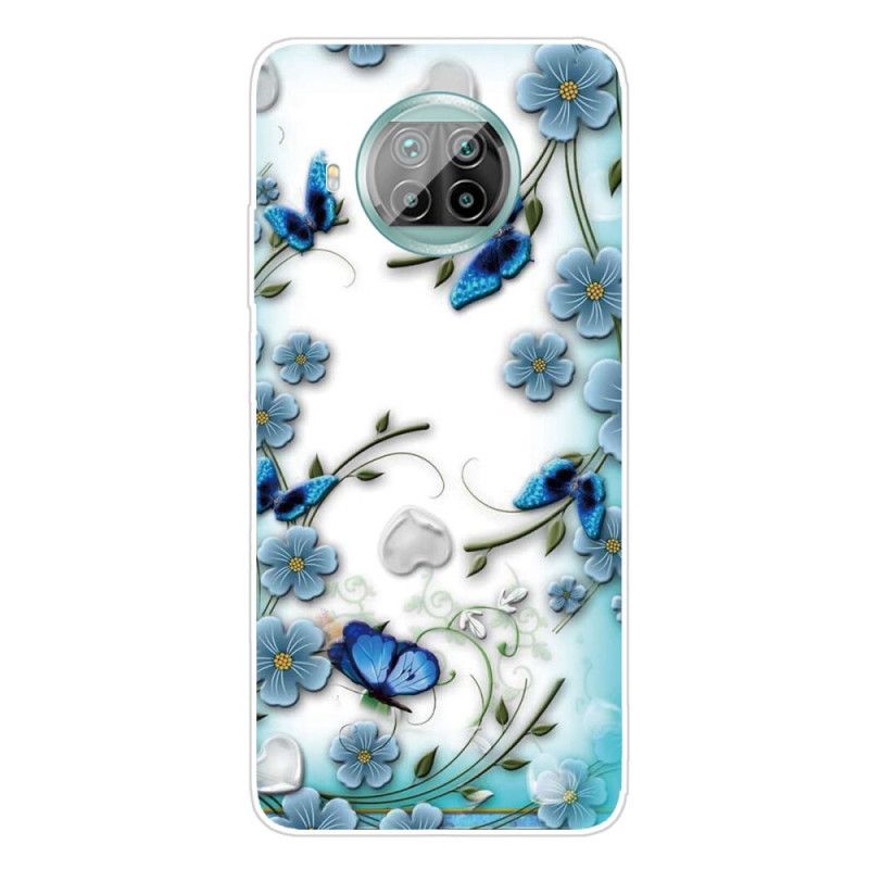 Deksel for Xiaomi Mi 10T Lite 5G / Redmi Note 9 Pro 5G Sommerfugler Og Blomster