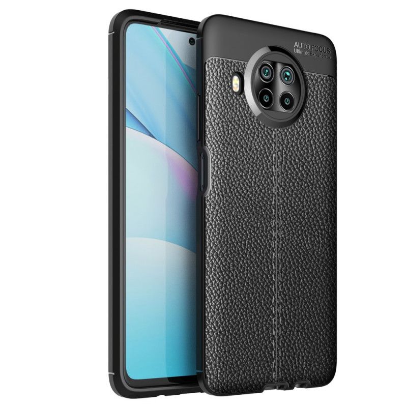 Deksel for Xiaomi Mi 10T Lite 5G / Redmi Note 9 Pro 5G Svart Litchi-Skinneffekt