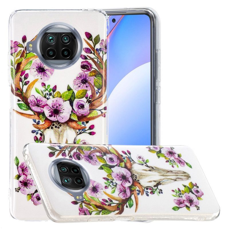 Deksel Xiaomi Mi 10T Lite 5G / Redmi Note 9 Pro 5G Fluorescerende Blomsterelg Beskyttelse