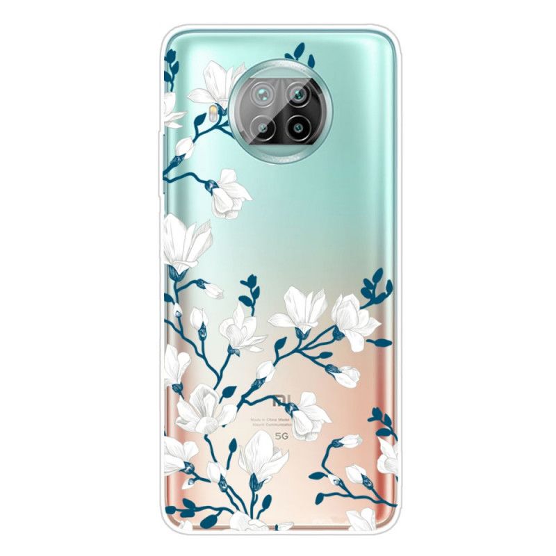 Deksel Xiaomi Mi 10T Lite 5G / Redmi Note 9 Pro 5G Mobildeksel Hvite Blomster