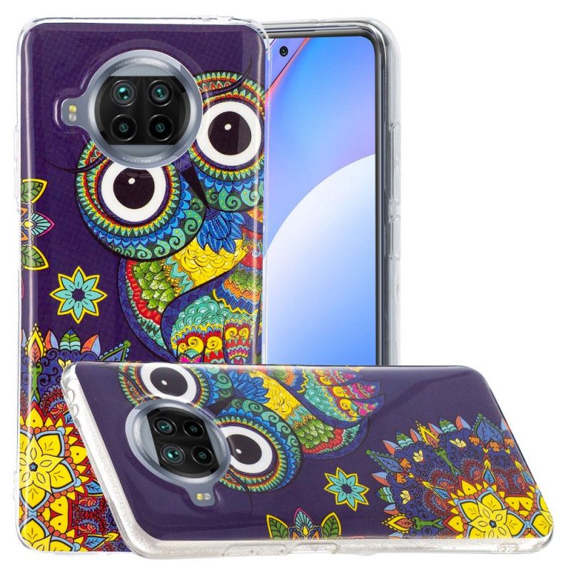 Deksel Xiaomi Mi 10T Lite 5G / Redmi Note 9 Pro 5G Mobildeksel Neon Mandala Ugle