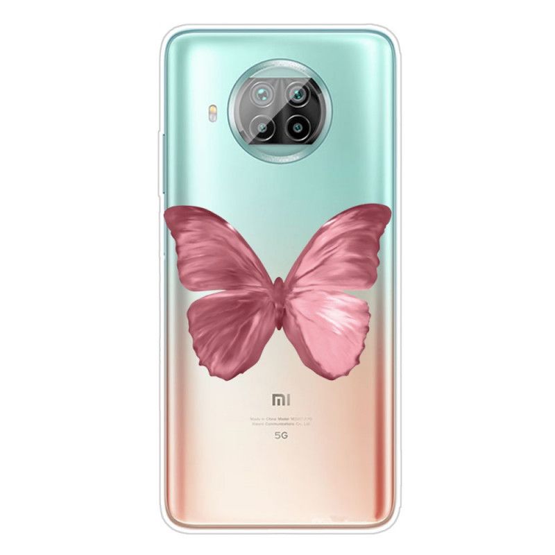 Deksel Xiaomi Mi 10T Lite 5G / Redmi Note 9 Pro 5G Rosa Mobildeksel Sommerfugler Sommerfugler