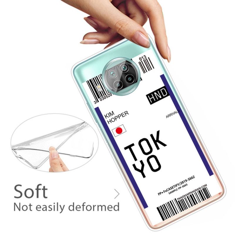 Deksel Xiaomi Mi 10T Lite 5G / Redmi Note 9 Pro 5G Svart Boarding Pass Tokyo