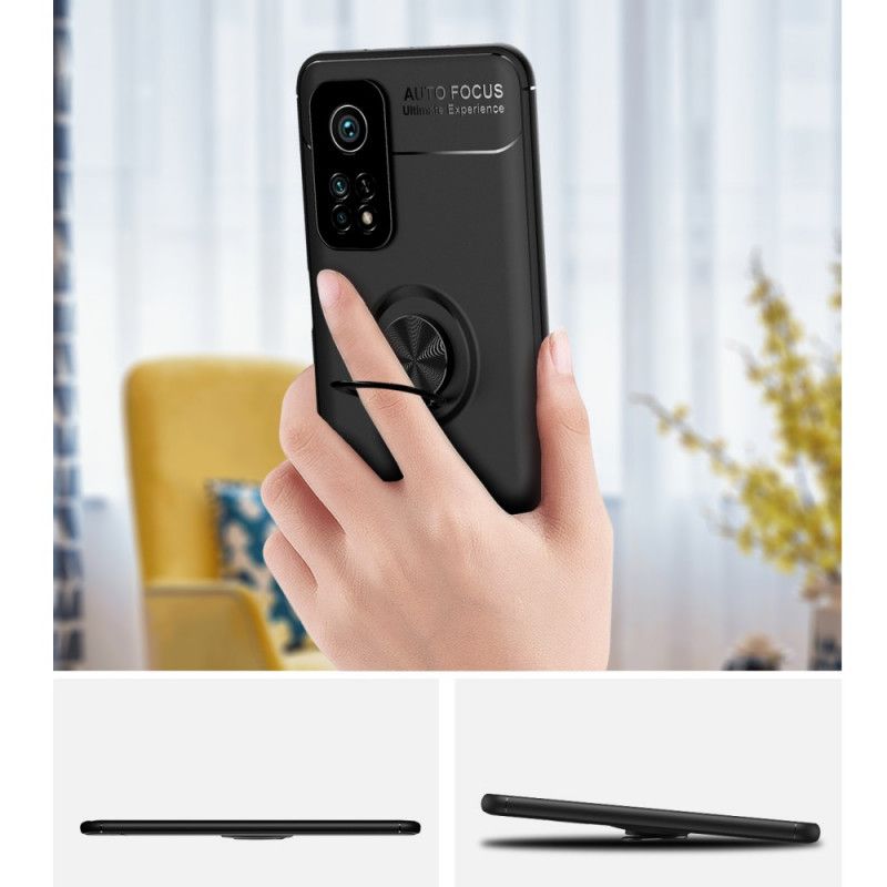 Deksel Xiaomi Mi 10T Lite 5G / Redmi Note 9 Pro 5G Svart Roterende Ring Anti-fall