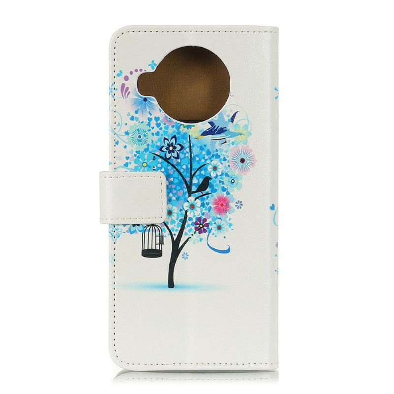 Folio Deksel for Xiaomi Mi 10T Lite 5G / Redmi Note 9 Pro 5G Oransje Blomstrende Tre